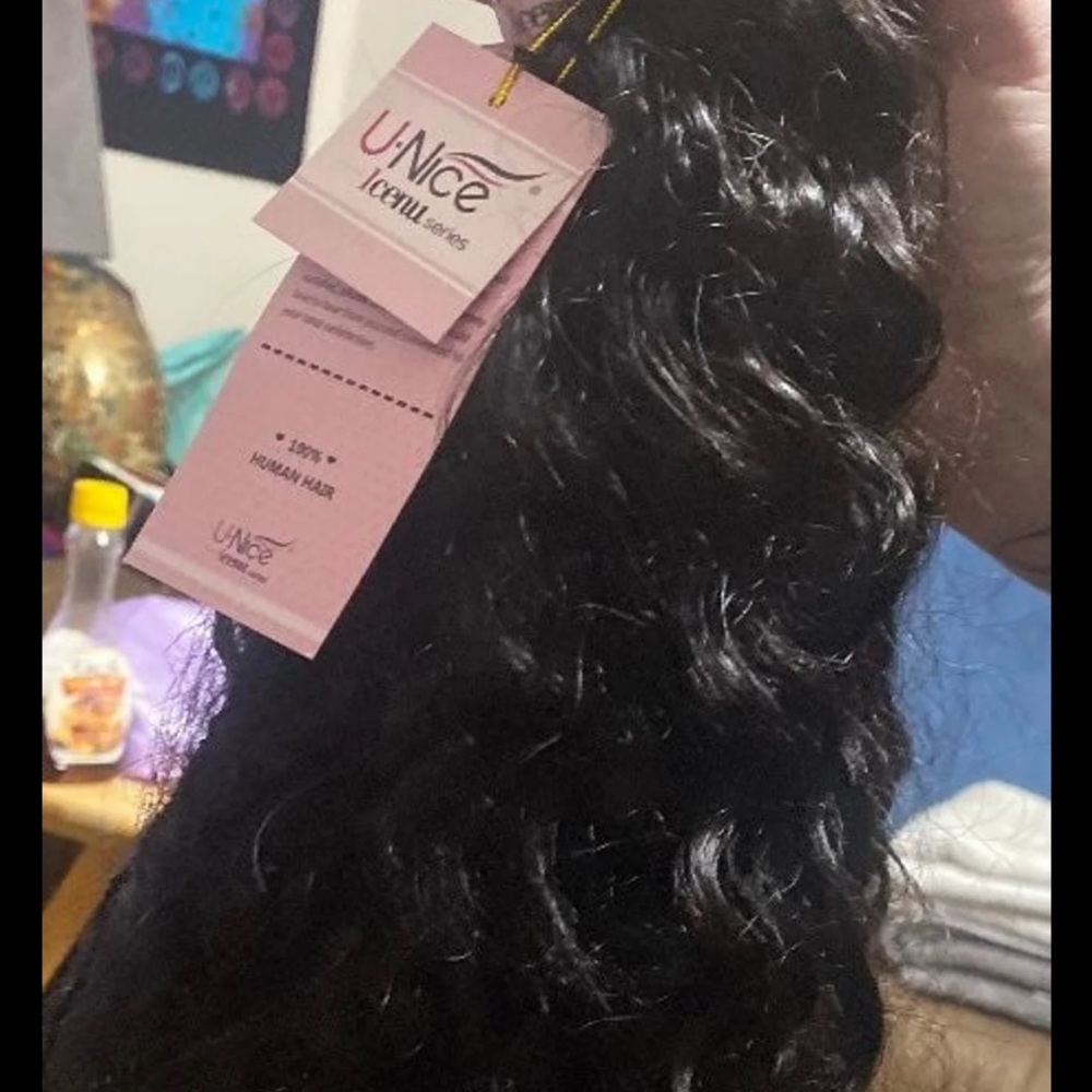 Human hair curly hair